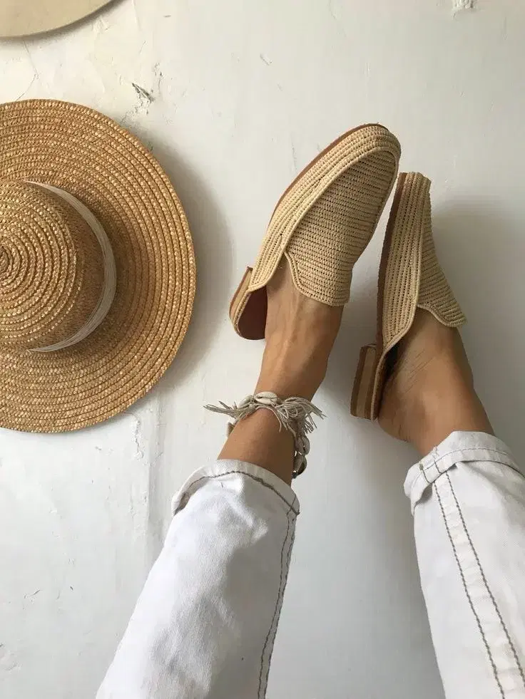 Raffia Slides and Sandals