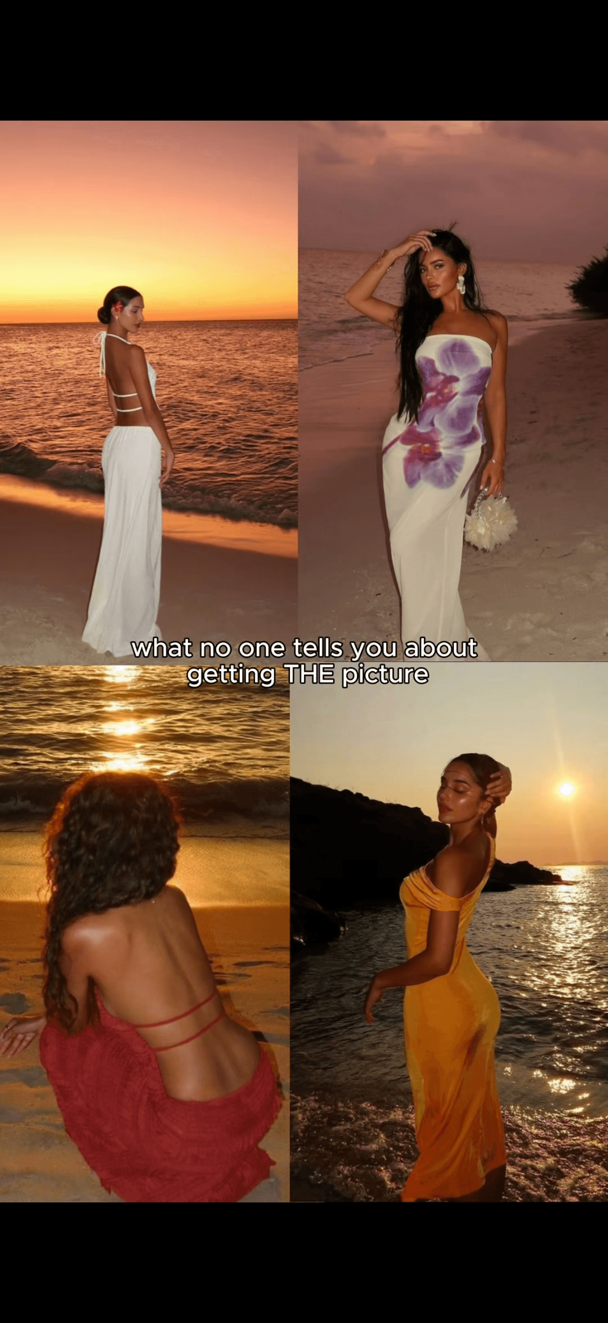 sunset beach photoshoot